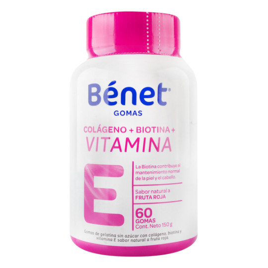BENET GOMAS COLAGENO + SELENIO + VITAMINA A-E 60 UNIDADES