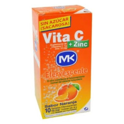 VITA C 1 G + ZINC NARANJA 10 TABLETAS EFERVESCENTES