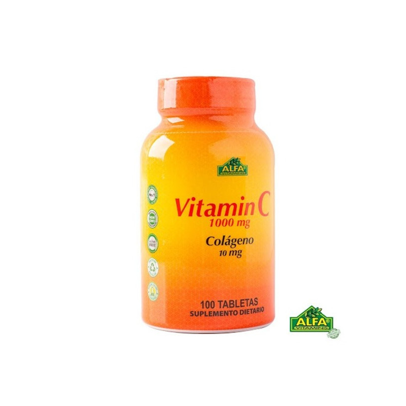 VITAMINA C 1000/10MG 100 TABLETAS ALFA