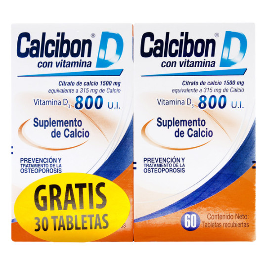 CALCIBON D 1500MG/800UI 60 + 30 TABLETAS RECUBIERTAS