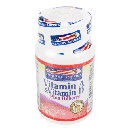 VITAMINA A + VITAMINA D 100 CAPSULAS BLANDAS HEALTHY AMERICA
