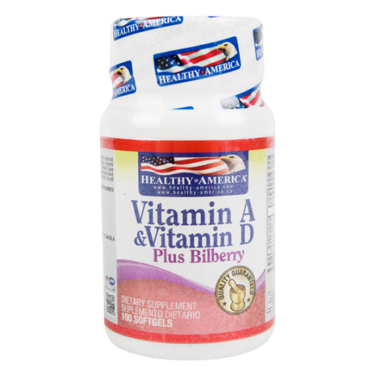 VITAMINA A + VITAMINA D 100 CAPSULAS BLANDAS HEALTHY AMERICA