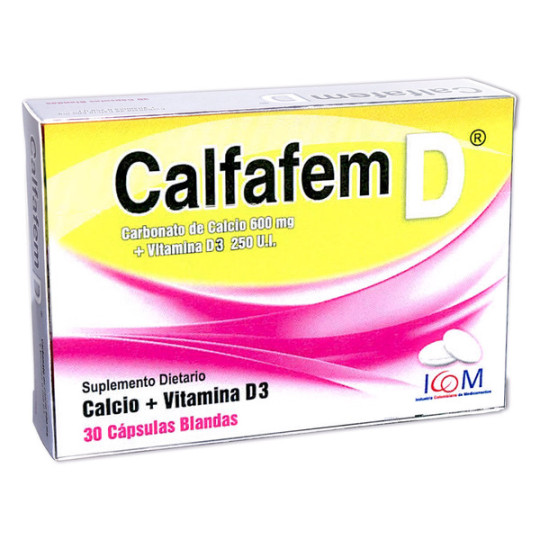 CALFAFEM-D 600MG/250 30 CAPSULAS BLANDAS
