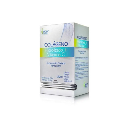 COLAGENO HIDROLIZADO + VITAMINA C 30 SOBRES ECAR
