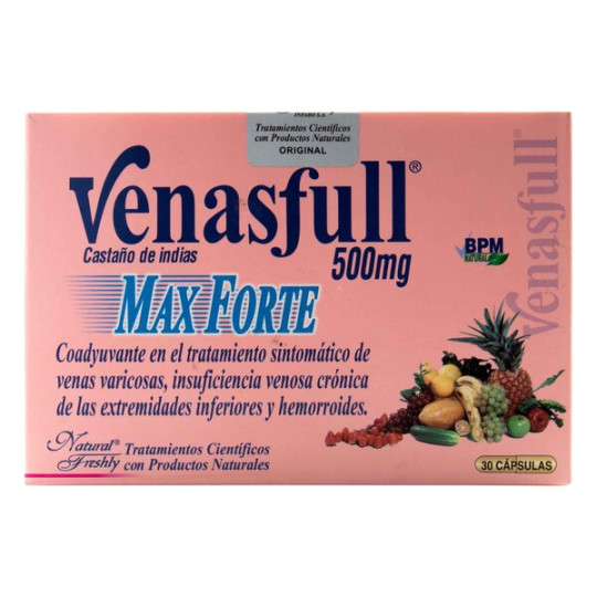 VENASFULL MAX FORTE 500 MG 30 CAPSULAS NATURAL FRESHLY