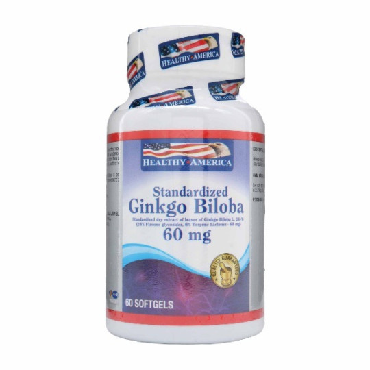 GINKGO BILOBA 60 MG 60 CAPSULAS BLANDAS HEALTHY AMERICA