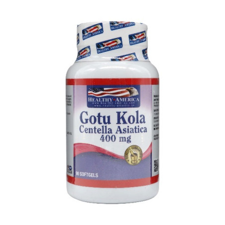 GOTU KOLA CENTELLA ASIATICA 400 MG 90 CAPSULAS BLANDAS HEALTHY AMERICA