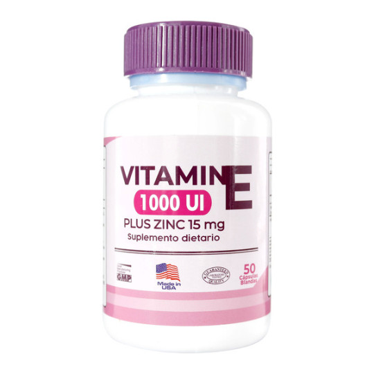 VITAMINA E 1000 UI PLUS ZINC 15 MG 50 CAPSULAS BLANDAS