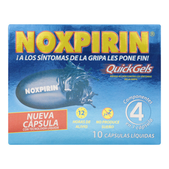 NOXPIRIN QUICK GELS 10 CAPSULAS
