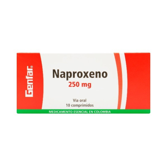 NAPROXENO 250 MG 10 COMPRIMIDOS GENFAR