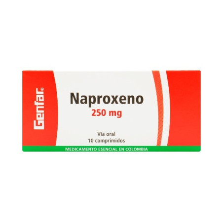 NAPROXENO 250 MG 10 COMPRIMIDOS GENFAR