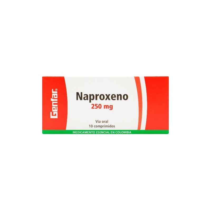 NAPROXENO 250 MG 10 COMPRIMIDOS GENFAR