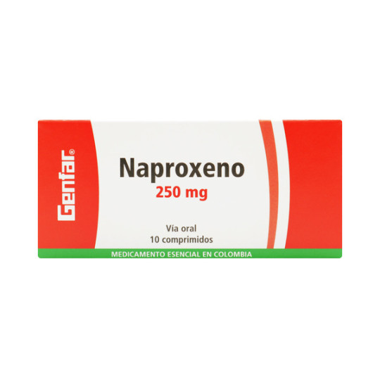 NAPROXENO 250 MG 10 COMPRIMIDOS GENFAR