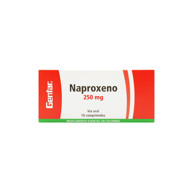 NAPROXENO 250 MG 10 COMPRIMIDOS GENFAR