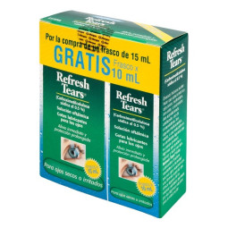 REFRESH TEARS SOLUCION OFTALMICA 15 + 10ML