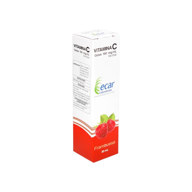 VITAMINA C GOTAS SABOR FRAMBUESA 30 ML ECAR