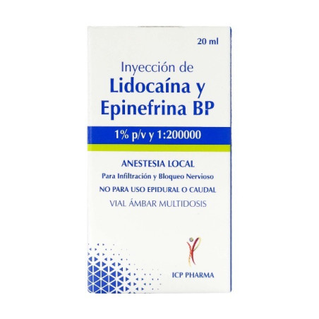 LIDOCAINA 1% EPINEFRINA 1200UI 20 ML