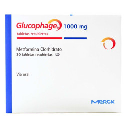 GLUCOPHAGE 1000 MG 30 TABLETAS RECUBIERTAS