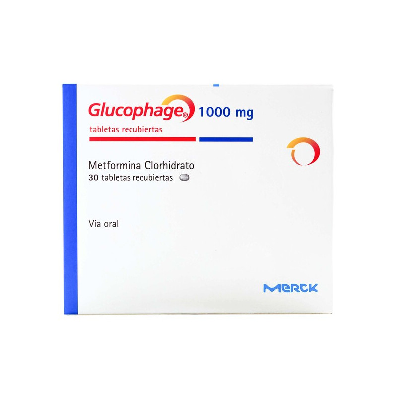 GLUCOPHAGE 1000 MG 30 TABLETAS RECUBIERTAS