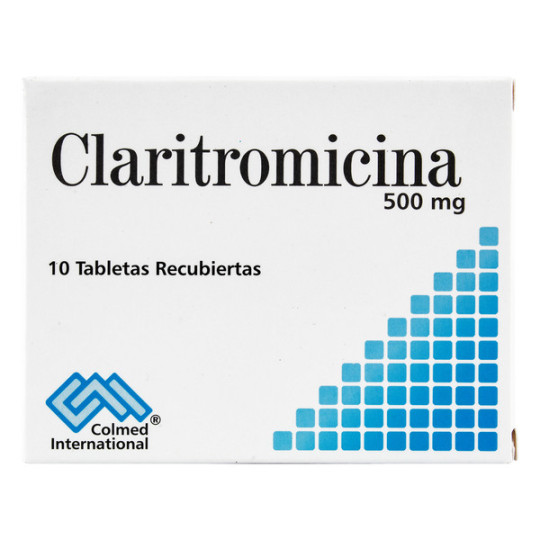 CLARITROMICINA 500 MG 10 TABLETAS COLMED