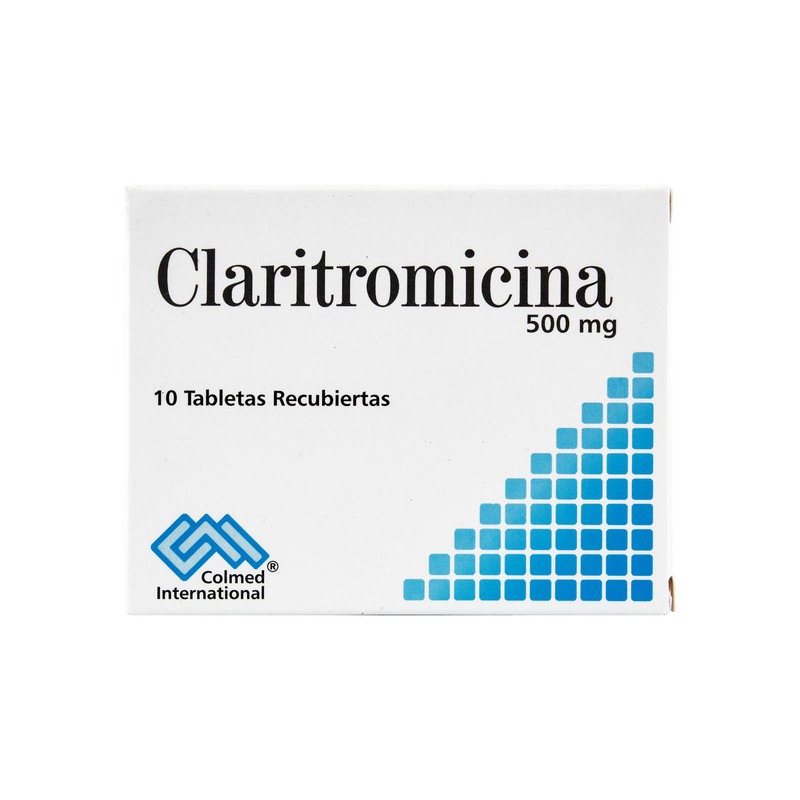 CLARITROMICINA 500 MG 10 TABLETAS COLMED