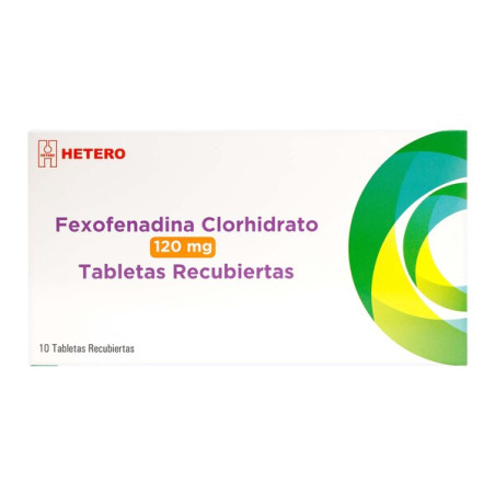 FEXOFENADINA 120 MG 10 TABLETAS RECUBIERTAS HETERO