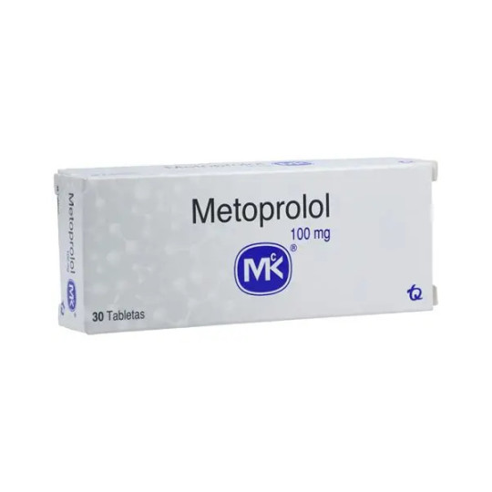 METOPROLOL SUCCINATO 100 MG 30 TABLETAS DE LIBERACION PROLONGADA MK