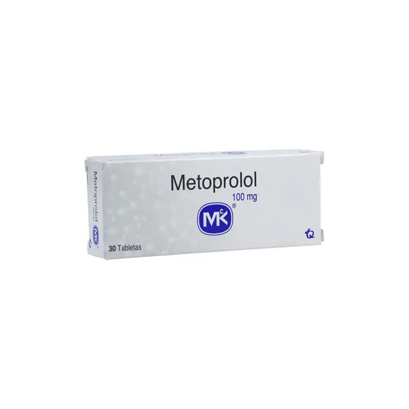 METOPROLOL SUCCINATO 100 MG 30 TABLETAS DE LIBERACION PROLONGADA MK
