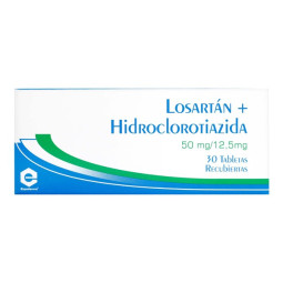 LOSARTAN POTASICO HIDROCLOROTIAZIDA 50/12.5MG 30 TABLETAS EXPOFARMA