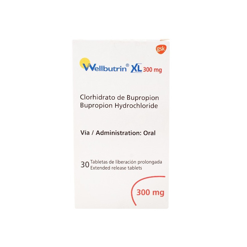 WELLBUTRIN XL 300MG 30 TABLETAS DE LIBERACION PROLONGADA