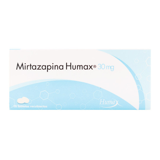 MIRTAZAPINA 30 MG 10 TABLETAS HUMAX