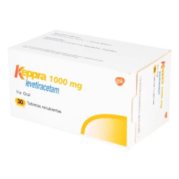KEPPRA 1000 MG 30 TABLETAS RECUBIERTAS