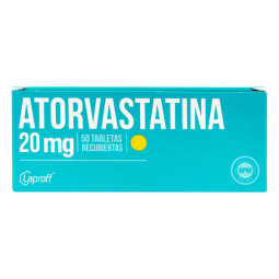 ATORVASTATINA 20 MG 50 TABLETAS RECUBIERTAS LAPROFF