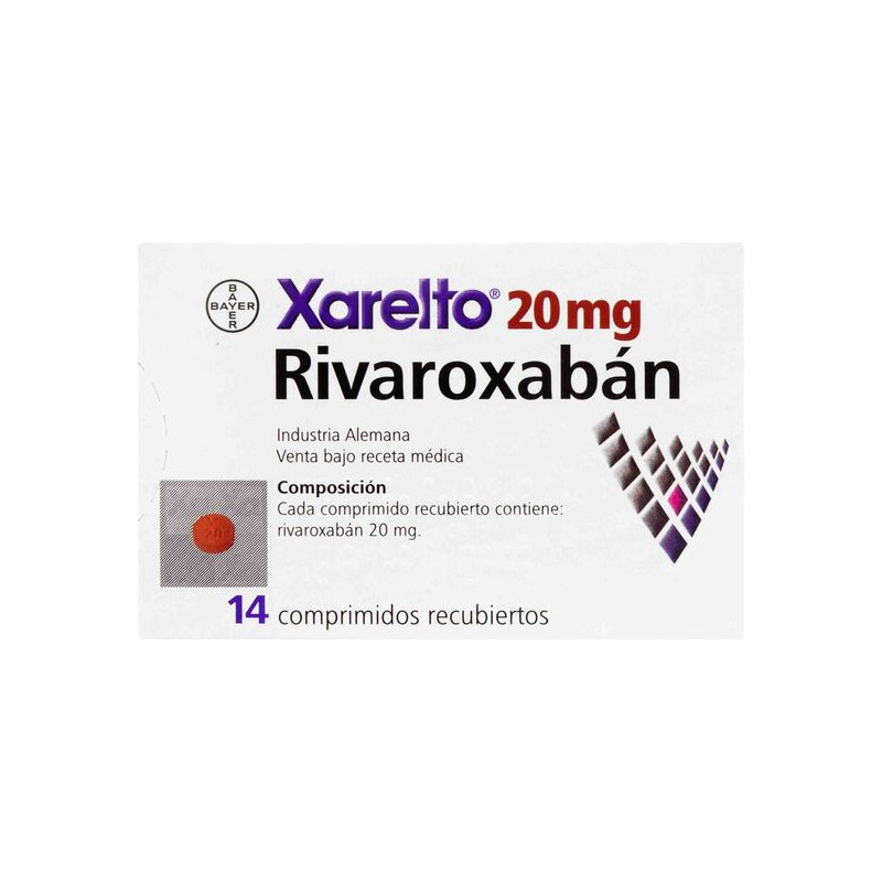 XARELTO 20 MG 14 COMPRIMIDOS RECUBIERTOS