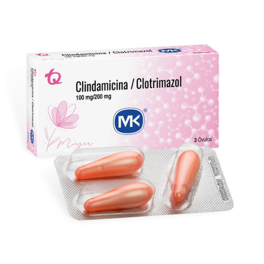 CLINDAMICINA CLOTRIMAZOL 100/200MG 3 OVULOS MK