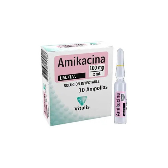 AMIKACINA 100 MG/2 ML 10 AMPOLLAS VT              