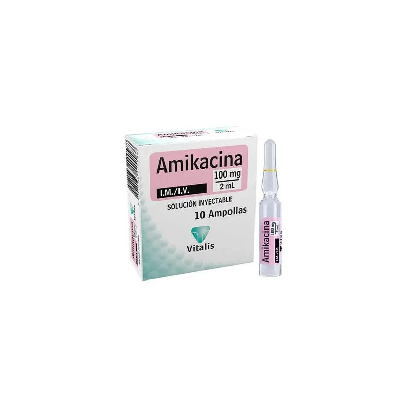 AMIKACINA 100 MG/2 ML 10 AMPOLLAS VT              