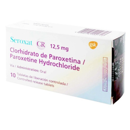 SEROXAT CR 12.5GM 10 TABLETAS DE LIBERACION CONTROLADA
