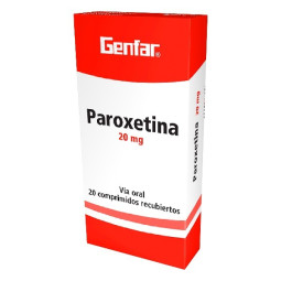 PAROXETINA 20 MG 20 COMPRIMIDOS RECUBIERTOS GENFAR