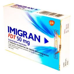 IMIGRAN FDT 50 MG 2 TABLETAS RECUBIERTAS
