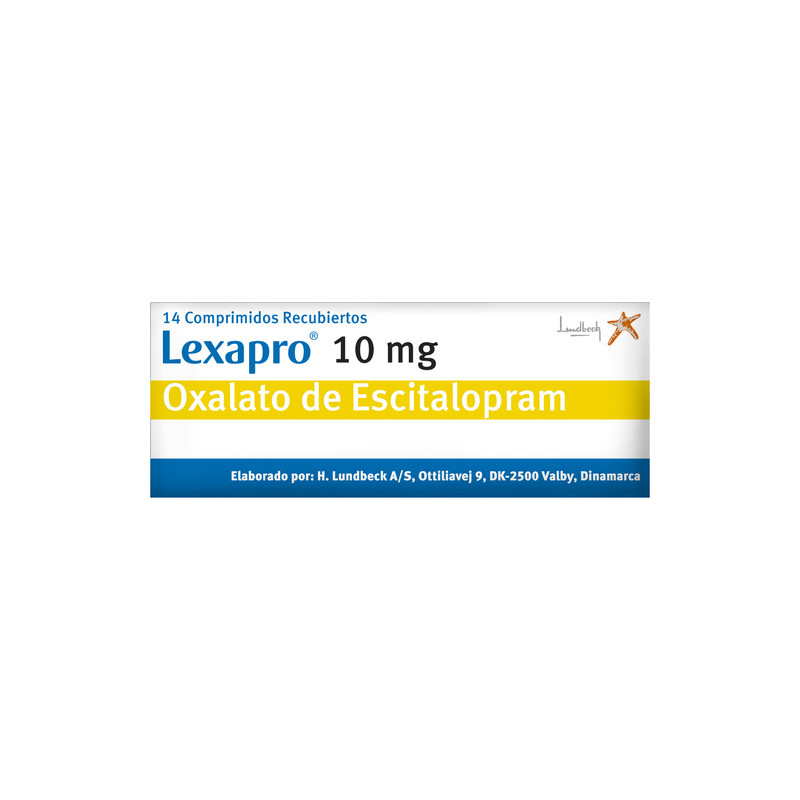LEXAPRO 10 MG 14 COMPRIMIDOS RECUBIERTOS