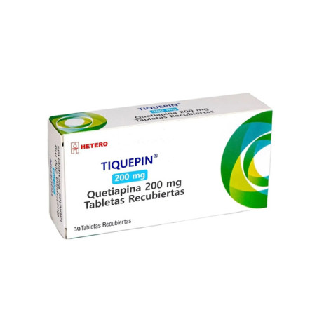 TIQUEPIN 200 MG 30 TABLETAS RECUBIERTAS HETERO