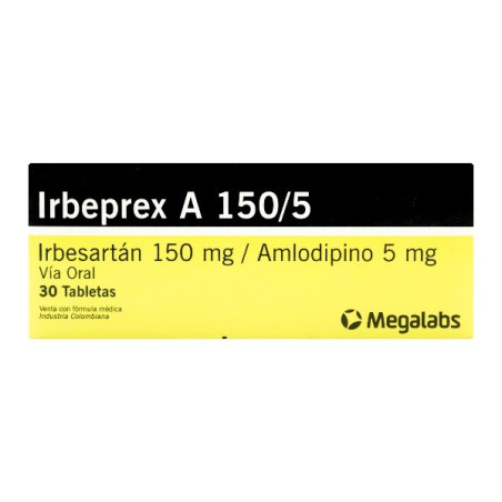 IRBEPREX A 150/5MG 30 TABLETAS