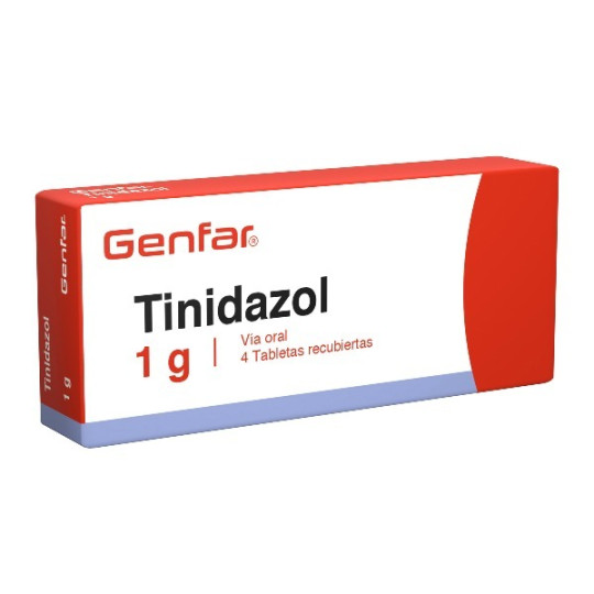 TINIDAZOL 1 G 4 TABLETAS RECUBIERTAS GENFAR