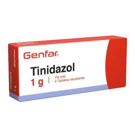 TINIDAZOL 1 G 4 TABLETAS RECUBIERTAS GENFAR