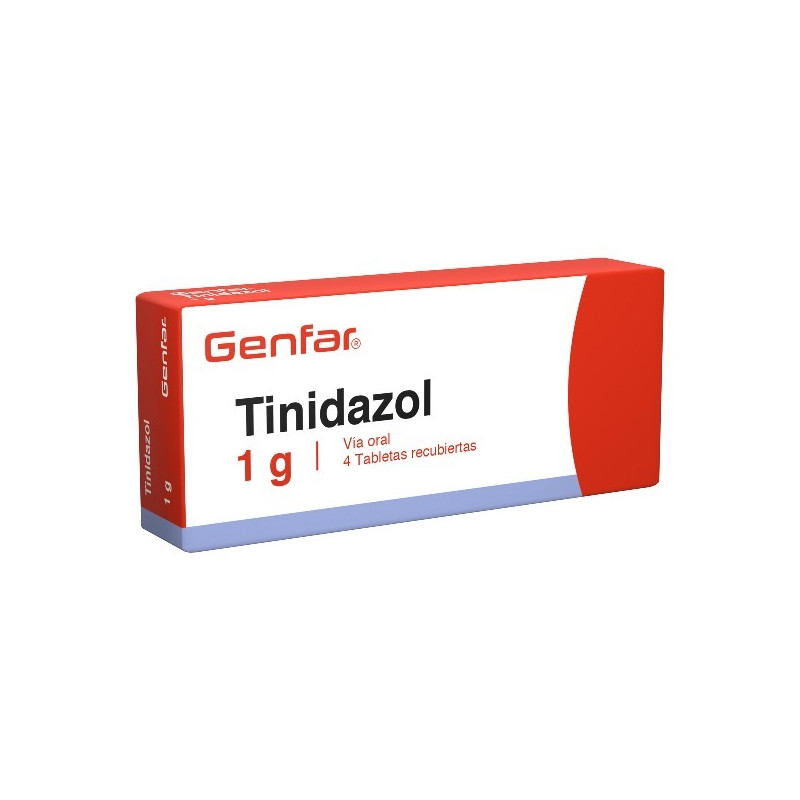 TINIDAZOL 1 G 4 TABLETAS RECUBIERTAS GENFAR