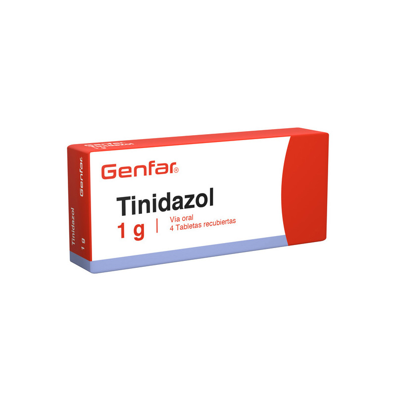 TINIDAZOL 1 G 4 TABLETAS RECUBIERTAS GENFAR