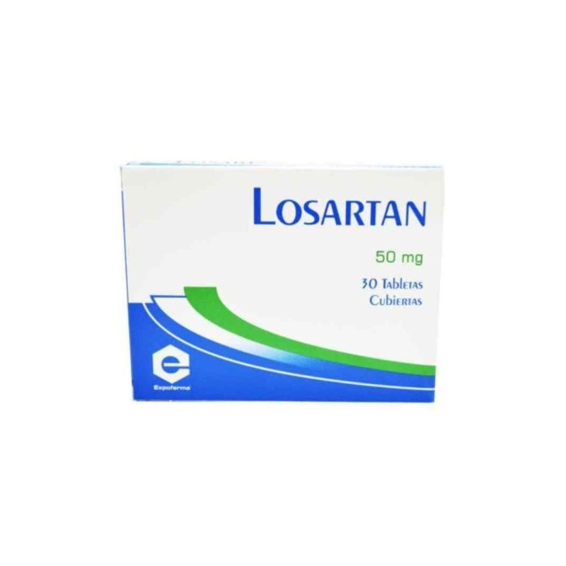 LOSARTAN 50 MG 30 TABLETAS RECUBIERTAS EXPOFARMA