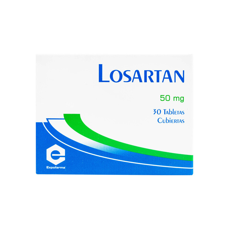 LOSARTAN 50 MG 30 TABLETAS RECUBIERTAS EXPOFARMA