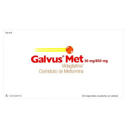 GALVUS MET 50/850MG 28 COMPRIMIDOS RECUBIERTOS